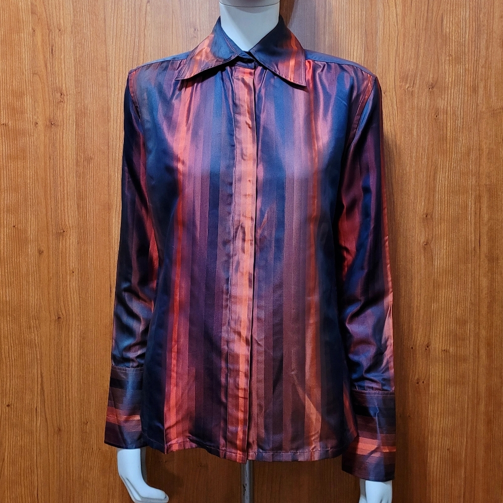 Gucci Tom Ford SOLD Fw 1997 VTG Red Silk Stripes Shirt